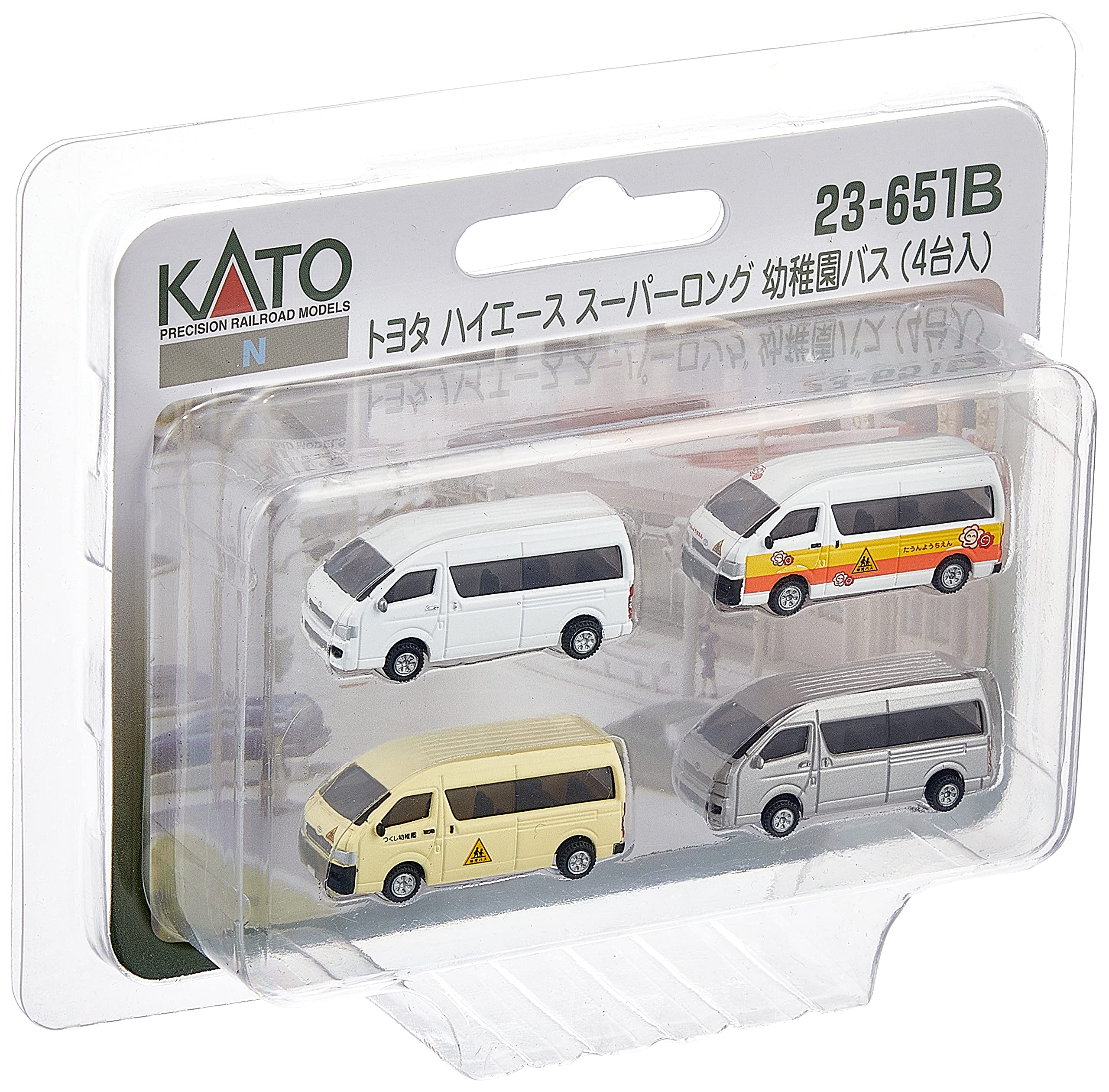 Nゲージサイズ（1/144～1/150相当）　バス、乗用車　ほか Amazon | KATO Nゲージ トヨタ ハイエース スーパーロング 幼稚園バス